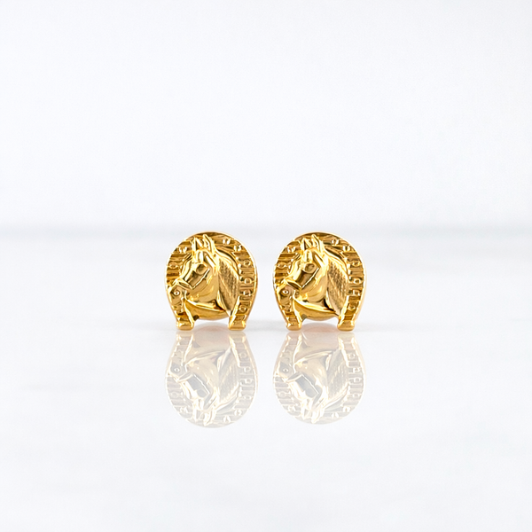 Topos Herradura Caballo / 6mm Oro Amarillo