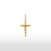 Dije Cruz Cristo Puntas Planas / 2.7cm / Oro Amarillo 18K