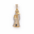 Dije Santa Muerte 7gr / 4.5cm / Circones Negros Blancos Tres Oros 18K