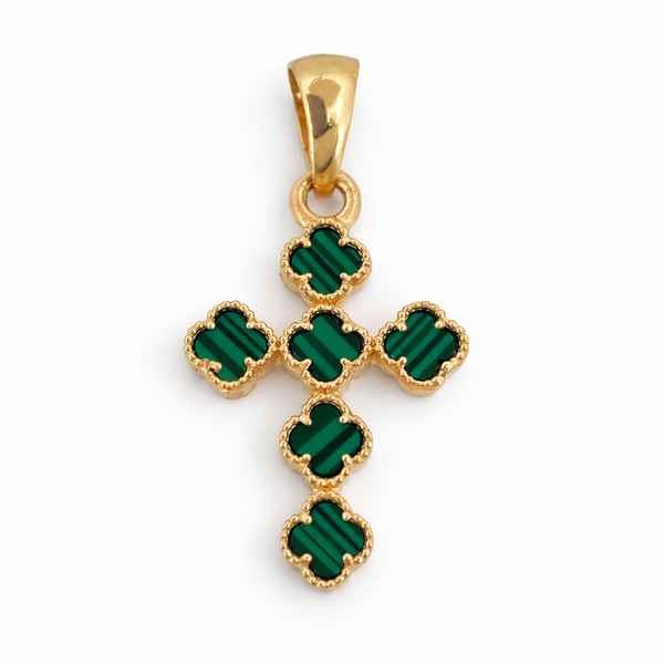 Dije Cruz Treboles 3.25gr / 3.1cm / Oro Amarillo 18K &