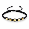 Pulsera Negra Lisas 5 und 6mm / Oro Amarillo 18K (A.C)