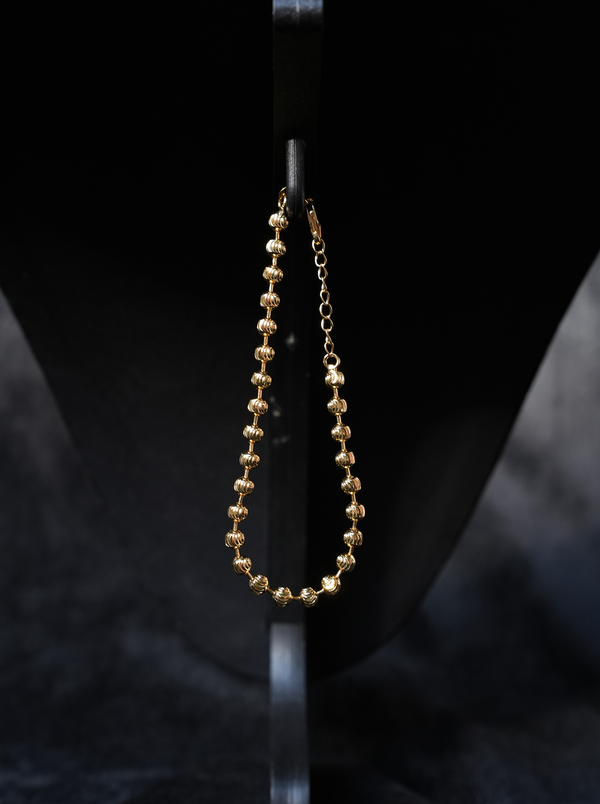 Pulsera EsferasTejido 18K