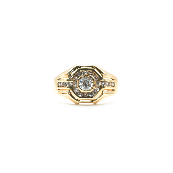 Anillo de Oro Elegante Diamante talla 13 - 7.42 GR