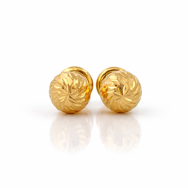 Topos Bola 0.65gr / 5mm Diamantadas Oro Amarillo 18K &